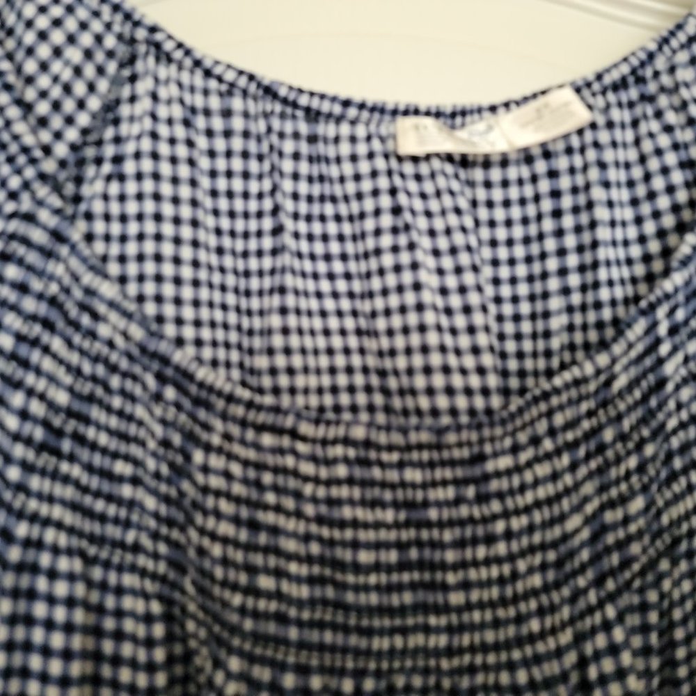 Terra and Sky Woman's Blue and White Size Blouse 2X - Picture 5 of 9